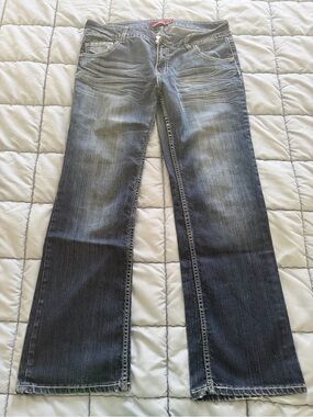Vigold Women's Flared Jeans in Dark Blue Wash